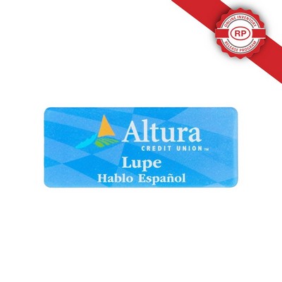 USA Made Acrylic Name Badge (custom shape 1-5 Sq. Inches) - logo only